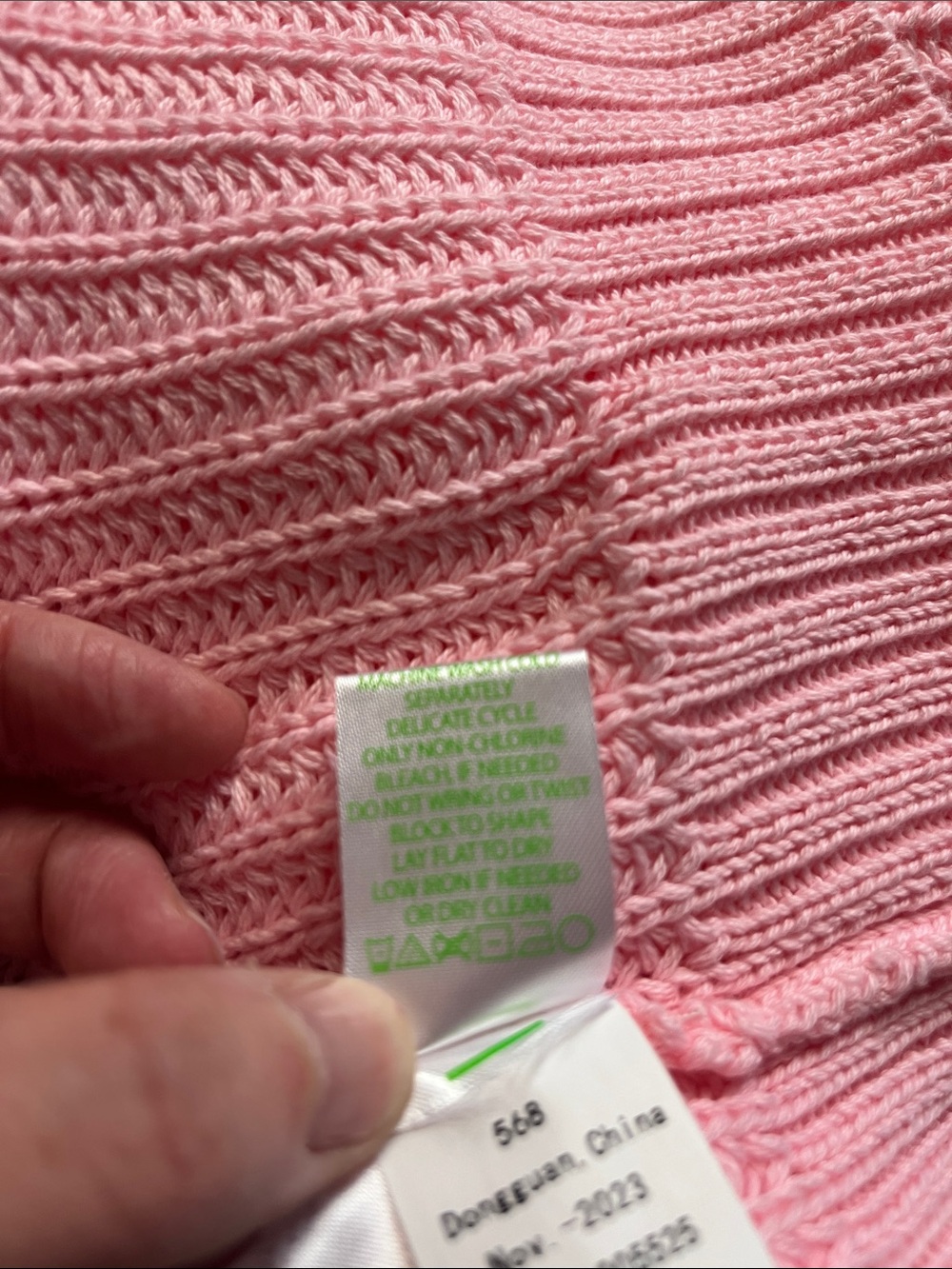 Lilly Pulitzer Bristow Sweater Soft Pink Knit Engineered Stitching XS - Picture 7 of 8